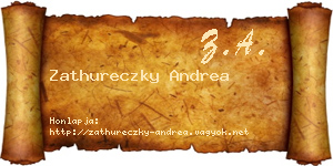 Zathureczky Andrea névjegykártya